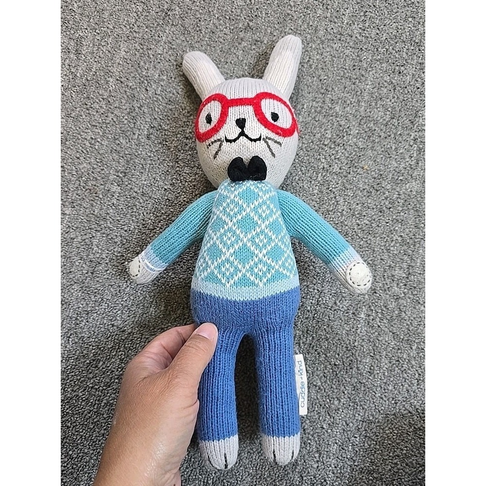 Benedict The Bunny Handcrafted by Cuddle + Kind 100% Cotton Newborn Safe